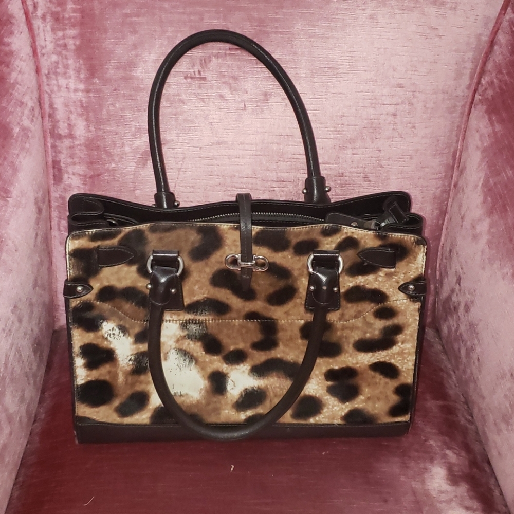 Ferragamo leopard print purse